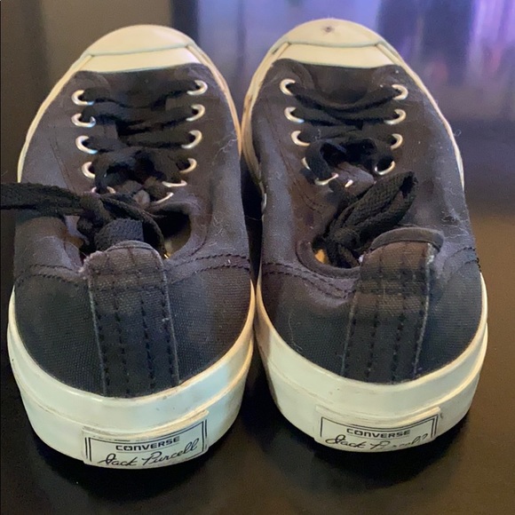 Converse Jack Purcells Size 6 Black Shoes - Picture 3 of 4
